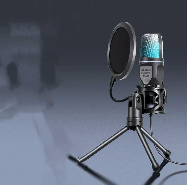Cody Gaming Microphone (Clear Full RGB Capacitor Esports Gaming Desktop Microphone Computer Microphone)