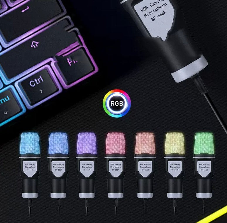 Cody Gaming Microphone (Clear Full RGB Capacitor Esports Gaming Desktop Microphone Computer Microphone)