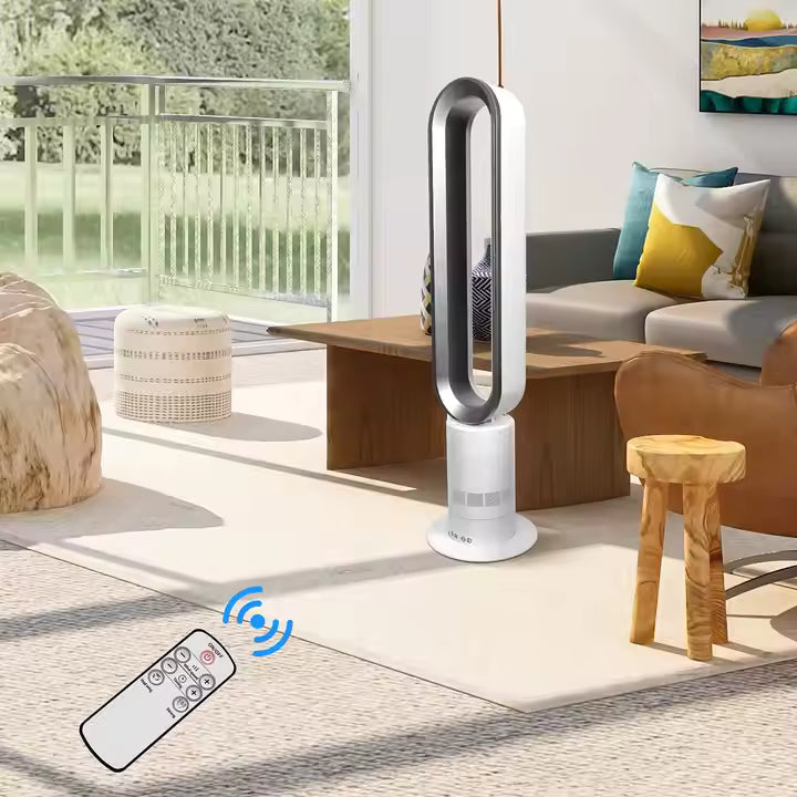 Isla Tower Fan (NEW H601 Bladeless Tower Fan – Quiet, Remote, LED, Energy Saving, Safe for Kids)