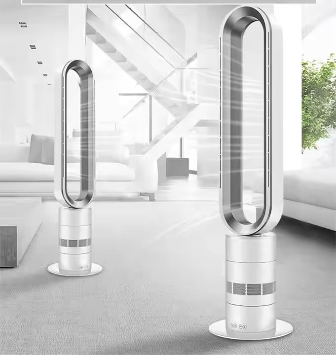 Isla Tower Fan (NEW H601 Bladeless Tower Fan – Quiet, Remote, LED, Energy Saving, Safe for Kids)