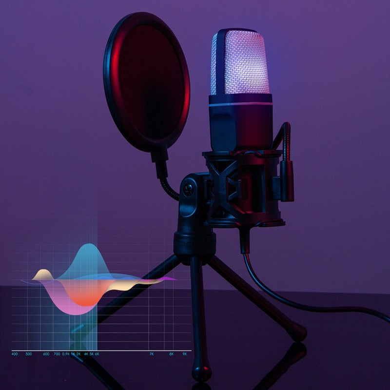 Cody Gaming Microphone (Clear Full RGB Capacitor Esports Gaming Desktop Microphone Computer Microphone)