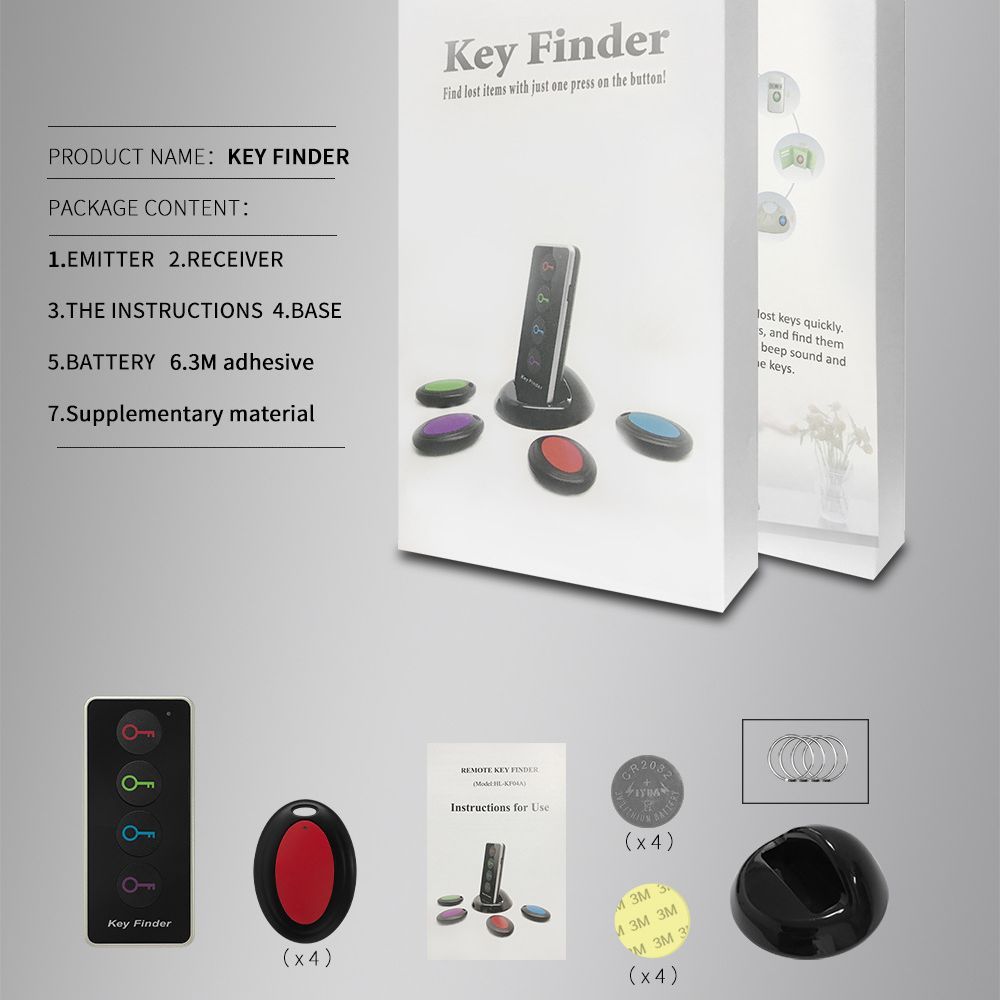 Rowan Key Finder (Wireless Key Locator One-to-four Locator)